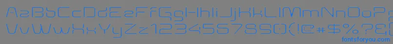 Aunchanted Thin Expanded-Schriftart – Blaue Schriften auf grauem Hintergrund