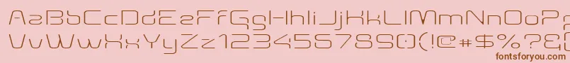 Aunchanted Thin Expanded Font – Brown Fonts on Pink Background