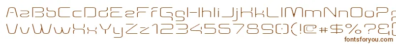 Aunchanted Thin Expanded-fontti – ruskeat fontit valkoisella taustalla
