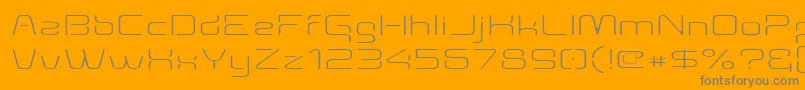 Aunchanted Thin Expanded Font – Gray Fonts on Orange Background