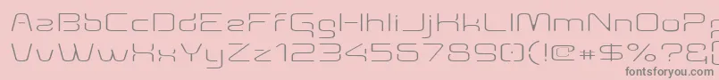 Aunchanted Thin Expanded Font – Gray Fonts on Pink Background