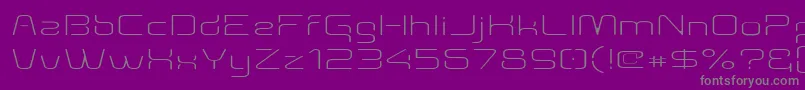 Aunchanted Thin Expanded Font – Gray Fonts on Purple Background