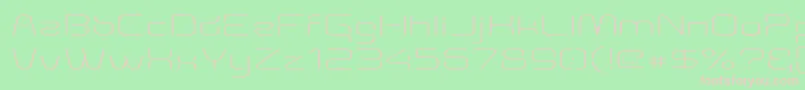 Aunchanted Thin Expanded Font – Pink Fonts on Green Background