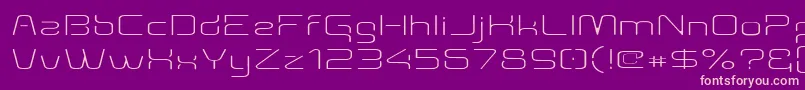 Aunchanted Thin Expanded-Schriftart – Rosa Schriften auf violettem Hintergrund