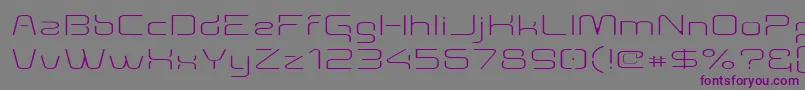 Aunchanted Thin Expanded-fontti – violetit fontit harmaalla taustalla