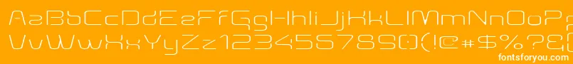 Aunchanted Thin Expanded Font – White Fonts on Orange Background