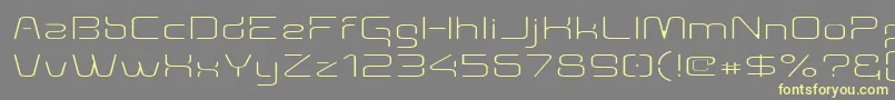 Aunchanted Thin Expanded Font – Yellow Fonts on Gray Background