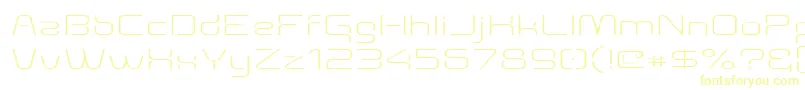 Aunchanted Thin Expanded-fontti – keltaiset fontit