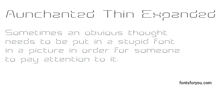 Шрифт Aunchanted Thin Expanded