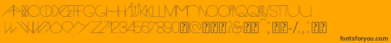 Czcionka Spike – czarne czcionki na pomarańczowym tle