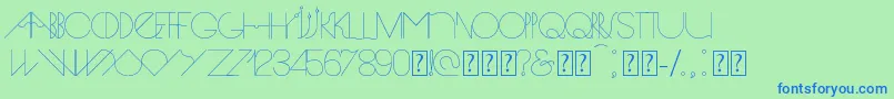 Spike Font – Blue Fonts on Green Background