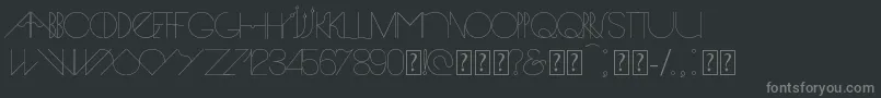 Spike-fontti – harmaat kirjasimet mustalla taustalla