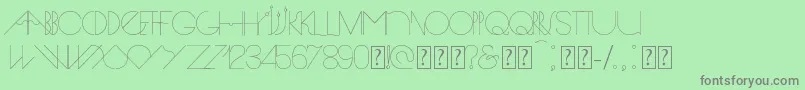 フォントSpike – 緑の背景に灰色の文字