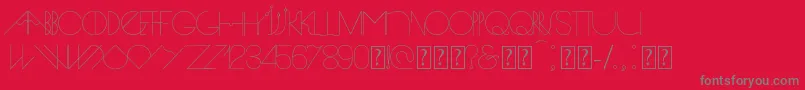 Spike Font – Gray Fonts on Red Background