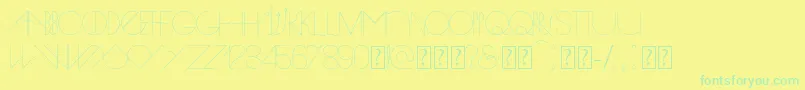 Spike Font – Green Fonts on Yellow Background