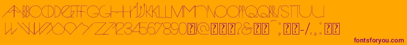 Spike-Schriftart – Violette Schriften auf orangefarbenem Hintergrund