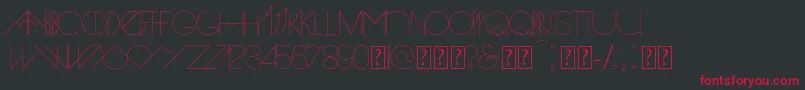 Spike Font – Red Fonts on Black Background