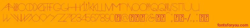 Spike Font – Red Fonts on Orange Background