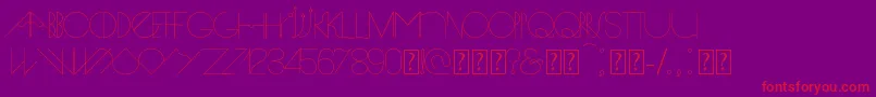 Spike-Schriftart – Rote Schriften auf violettem Hintergrund