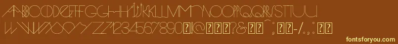 Spike Font – Yellow Fonts on Brown Background