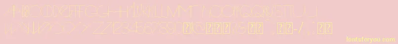 Spike Font – Yellow Fonts on Pink Background