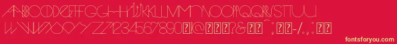 Spike Font – Yellow Fonts on Red Background