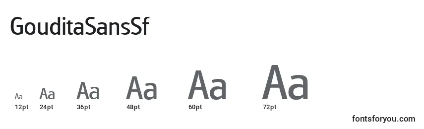 GouditaSansSf Font Sizes