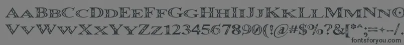 OccoluchiMinicaps Font – Black Fonts on Gray Background