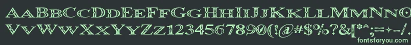 OccoluchiMinicaps Font – Green Fonts on Black Background
