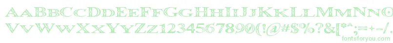 OccoluchiMinicaps Font – Green Fonts on White Background