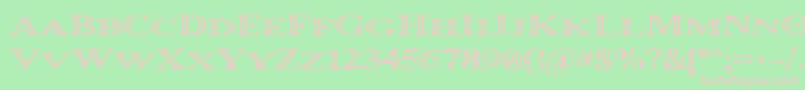 OccoluchiMinicaps Font – Pink Fonts on Green Background