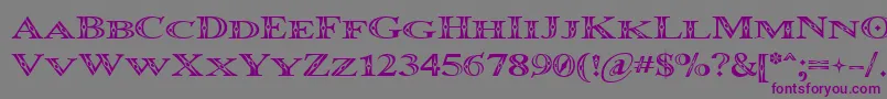 OccoluchiMinicaps Font – Purple Fonts on Gray Background