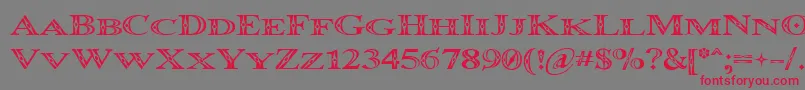 OccoluchiMinicaps Font – Red Fonts on Gray Background
