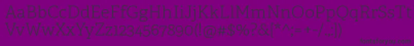 AdelleCyrillicThin Font – Black Fonts on Purple Background