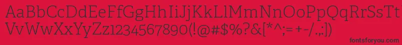 AdelleCyrillicThin Font – Black Fonts on Red Background