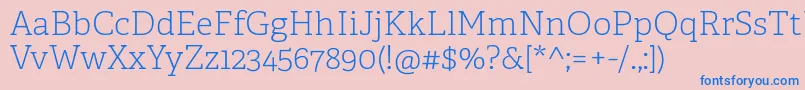 AdelleCyrillicThin Font – Blue Fonts on Pink Background