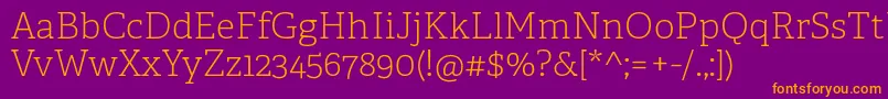 AdelleCyrillicThin Font – Orange Fonts on Purple Background