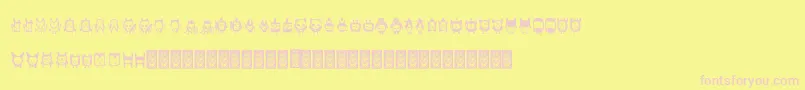 Warriorsdcoxy Font – Pink Fonts on Yellow Background