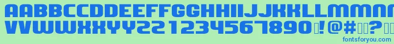 Dozertwo Font – Blue Fonts on Green Background