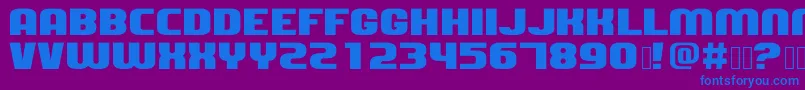 Dozertwo Font – Blue Fonts on Purple Background