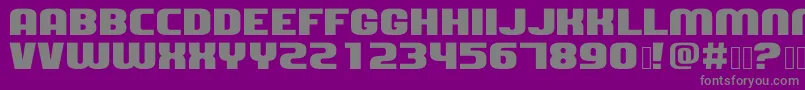 フォントDozertwo – 紫の背景に灰色の文字