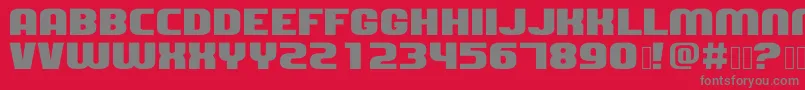 Dozertwo Font – Gray Fonts on Red Background