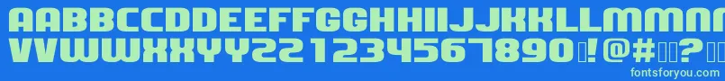 Dozertwo Font – Green Fonts on Blue Background