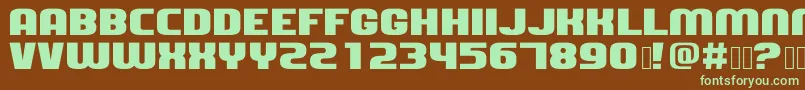 Dozertwo Font – Green Fonts on Brown Background