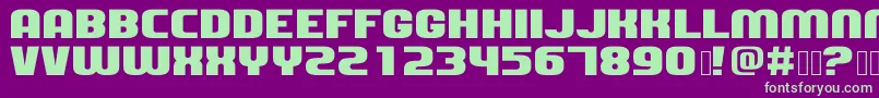 Dozertwo Font – Green Fonts on Purple Background