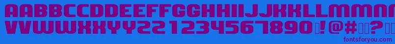 Dozertwo Font – Purple Fonts on Blue Background