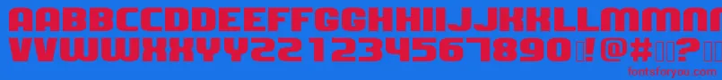 Dozertwo Font – Red Fonts on Blue Background