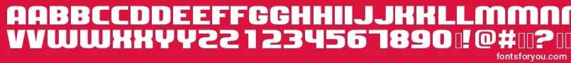 Dozertwo Font – White Fonts on Red Background