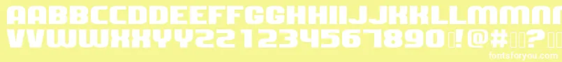 Dozertwo Font – White Fonts on Yellow Background