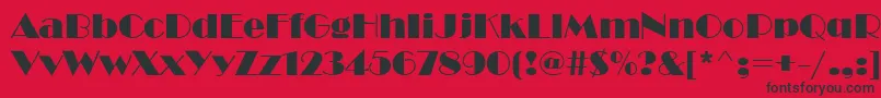 BravoCyr Font – Black Fonts on Red Background